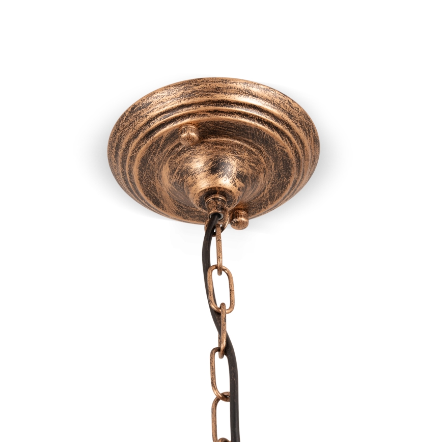 Brilagi - lustre Tiffany em vitral suspenso por corrente SUNFLOWER 3xE27/60W/230V diâmetro 50 cm