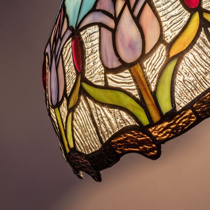 Brilagi - Lustre Tiffany suspenso por corrente LORAS 2xE27/60W/230V