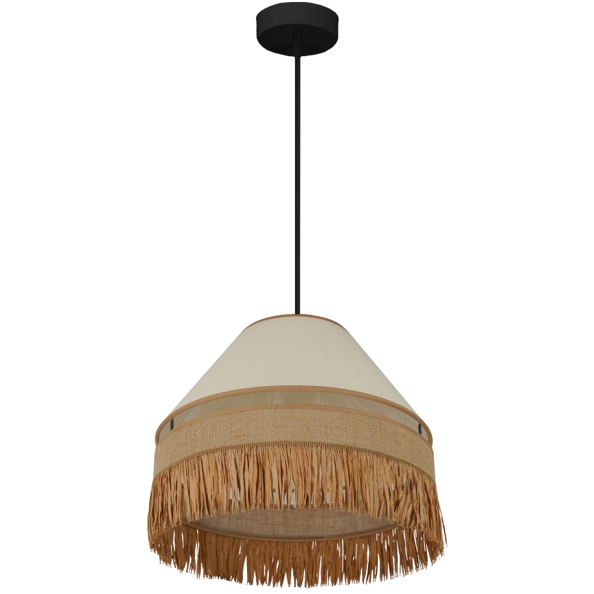 Brilagi - Candeeiro de teto suspenso WINNETOU AVIGNION 1xE27/15W/230V diâmetro 35 cm castanho/crème