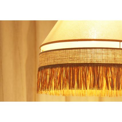 Brilagi - Candeeiro de teto suspenso WINNETOU AVIGNION 1xE27/15W/230V diâmetro 35 cm castanho/crème