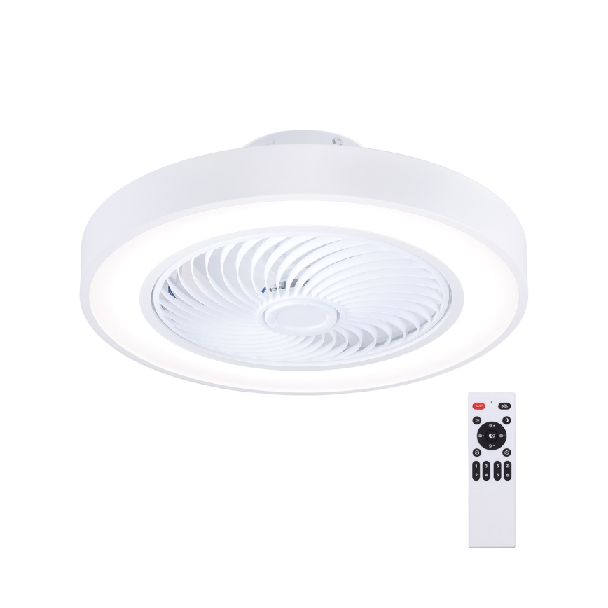 Brilagi - Luminária de teto LED regulável com ventilador LED/30W/230V 3000-6500K Ø 50 cm branca + controlo remoto