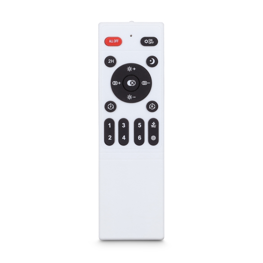 Brilagi - Luminária de teto LED regulável com ventilador LED/30W/230V 3000-6500K branco/carvalho + comando remoto