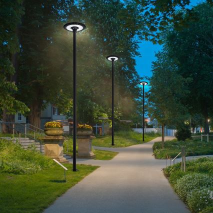 Brilagi - Haste metálica para mastro de iluminação exterior URBAN, 4 m, diâmetro 58 mm, preta