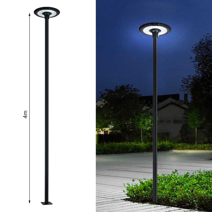 Brilagi - Haste metálica para mastro de iluminação exterior URBAN, 4 m, diâmetro 58 mm, preta