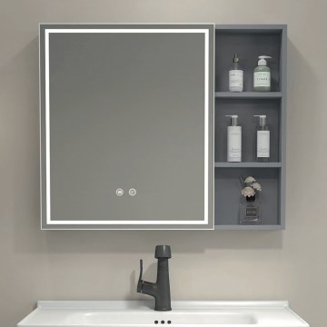 BRILAGI - Móvel de casa de banho com espelho e iluminação LED integrada NOTO SINGLE 60x65 cm