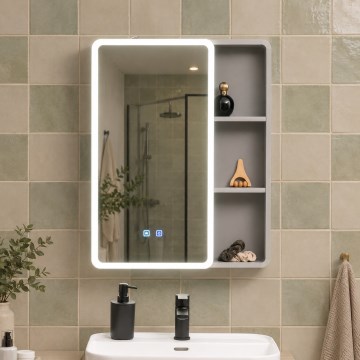 BRILAGI - Móvel de casa de banho espelhado com iluminação LED AVOLA SINGLE 55x70 cm