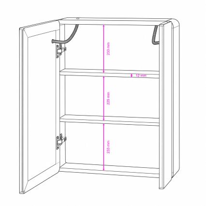 BRILAGI - Móvel de casa de banho espelhado com iluminação LED BRONTE DOUBLE 60x75 cm