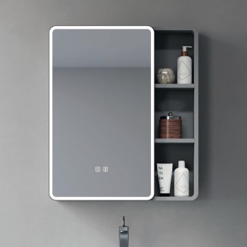 BRILAGI - Móvel de casa de banho espelhado com iluminação LED integrada NOTO SINGLE 60x65 cm