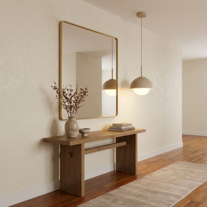 Brilagi - Pendente com cabo 1xE27/60W/230V Ø 18 cm bege/dourado