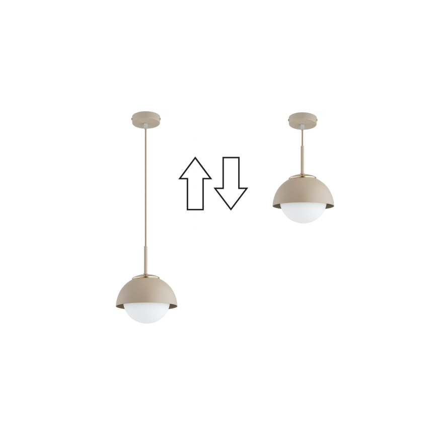 Brilagi - Pendente com cabo 1xE27/60W/230V Ø 18 cm bege/dourado