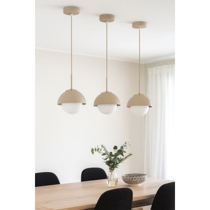 Brilagi - Pendente com cabo COSMO 1xE27/60W/230V Ø 18 cm bege/dourado