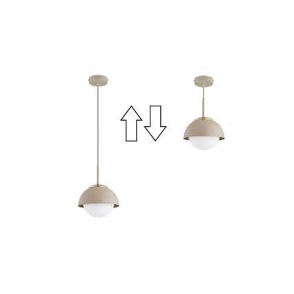 Brilagi - Pendente com cabo COSMO 1xE27/60W/230V Ø 18 cm bege/dourado