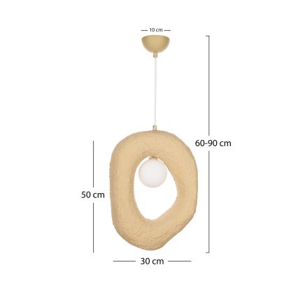 Brilagi - Pendente com cabo WABI SABI 1xE27/40W/230V creme