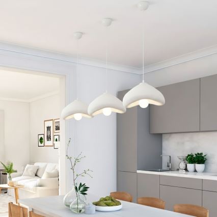 Brilagi - Pendente com cabo WABI SABI 1xE27/40W/230V Ø 30 cm branco