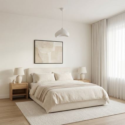 Brilagi - Pendente com cabo WABI SABI 1xE27/40W/230V Ø 30 cm branco