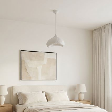 Brilagi - Pendente com cabo WABI SABI 1xE27/40W/230V Ø 30 cm branco