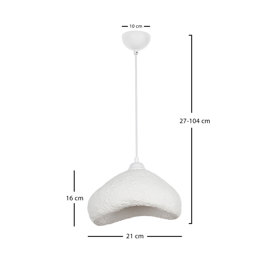 Brilagi - Pendente com cabo WABI SABI 1xE27/40W/230V Ø 30 cm branco