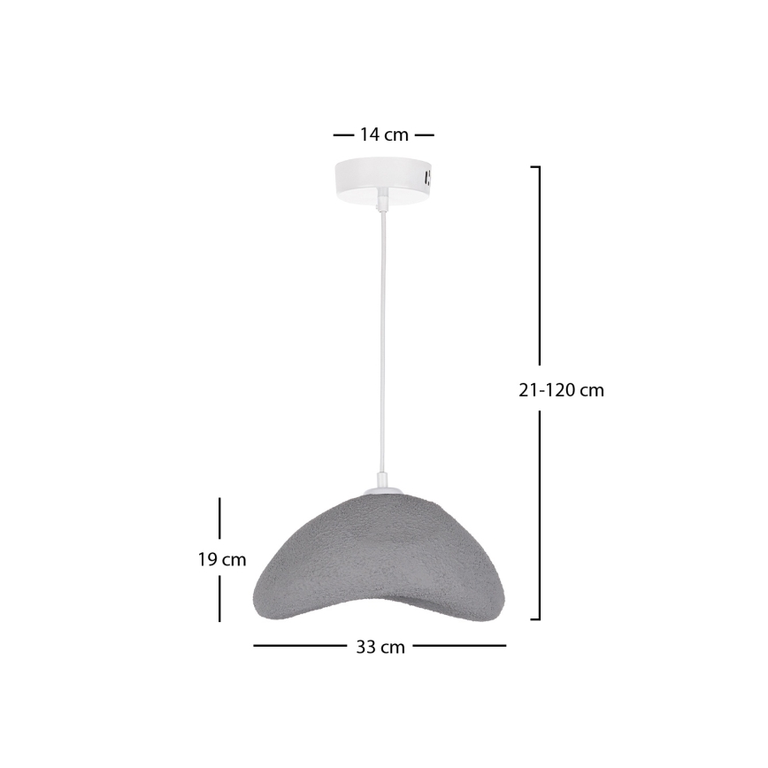 Brilagi - Pendente com cabo WABI SABI 1xE27/40W/230V Ø 33 cm cinzento