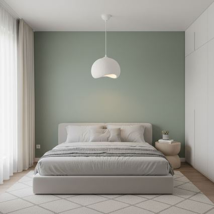 Brilagi - Pendente com cabo WABI SABI 1xE27/40W/230V Ø 34 cm branco