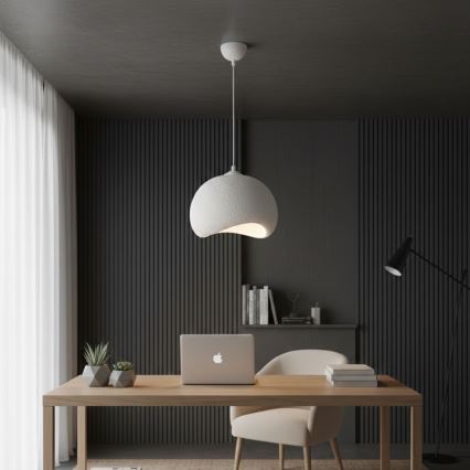 Brilagi - Pendente com cabo WABI SABI 1xE27/40W/230V Ø 34 cm branco