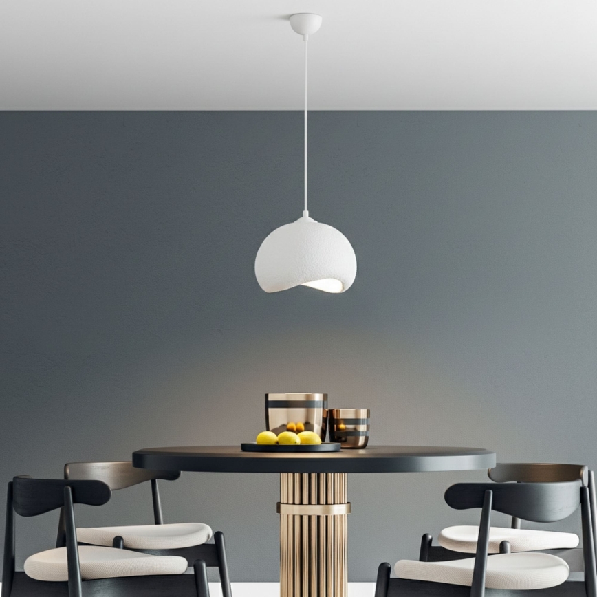 Brilagi - Pendente com cabo WABI SABI 1xE27/40W/230V Ø 34 cm branco