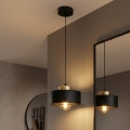 Brilagi - Pendente em cabo 1xE27/60W/230V diâmetro 20 cm preto/dourado