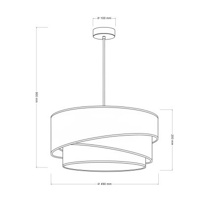 Brilagi - Pendente em cabo ARROW 1xE27/60W/230V Ø 45 cm bege