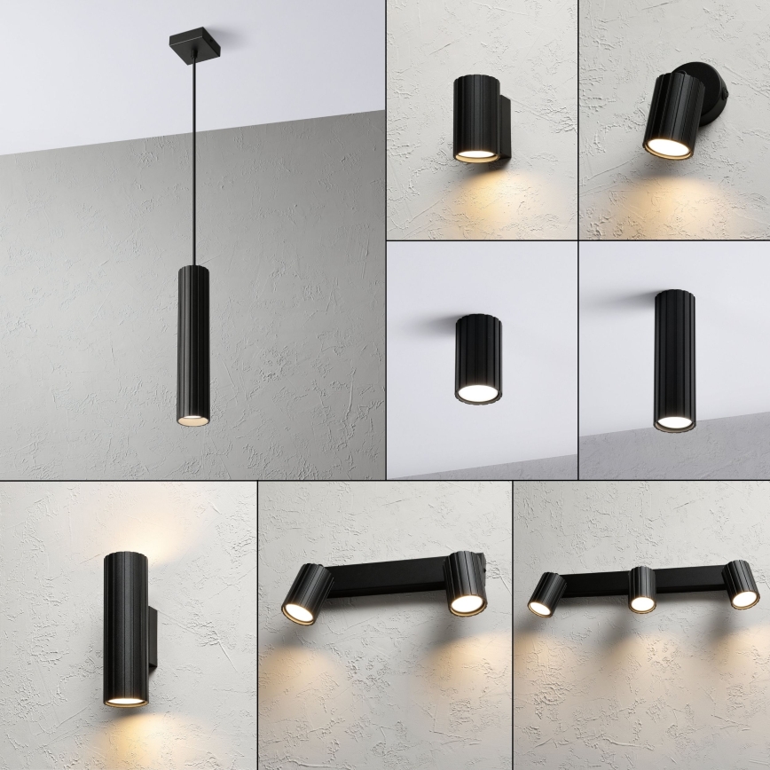 Brilagi - Pendente em cabo CRISPINA 1xGU10/10W/230V preto