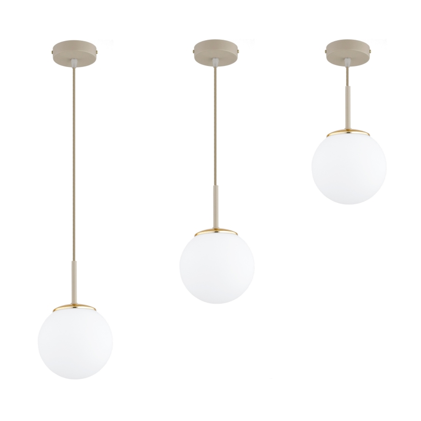 Brilagi - Pendente em cabo MILO ECRU 1xE27/60W/230V bege/dourado
