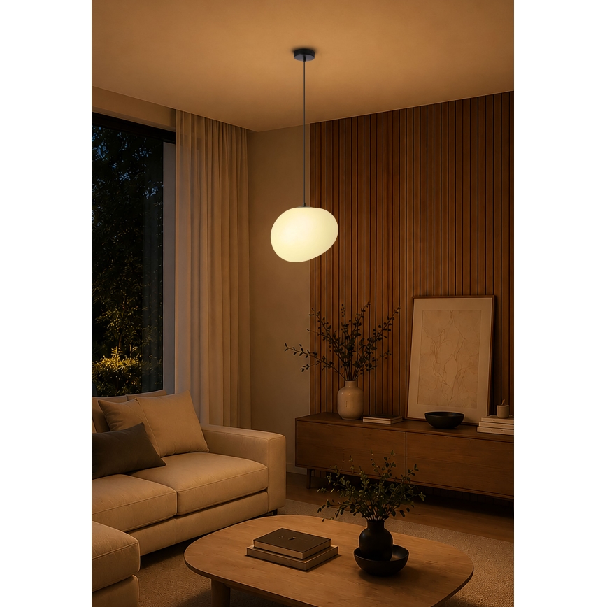 BRILAGI - Pendente em cabo PEBBLES 1xE27/40W/230V Ø 30 cm preto