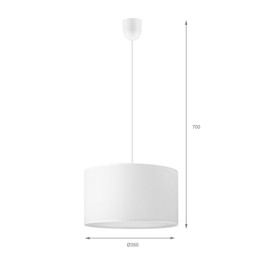Brilagi - Pendente em cabo SIRIJA MODERN 1xE27/60W/230V diâmetro 35 cm branco