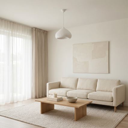 Brilagi - Pendente em cabo WABI SABI 1xE27/40W/230V Ø 32 cm branco