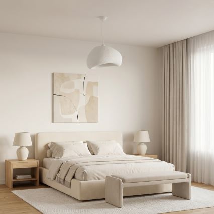 Brilagi - Pendente em cabo WABI SABI 1xE27/40W/230V Ø 42 cm branco