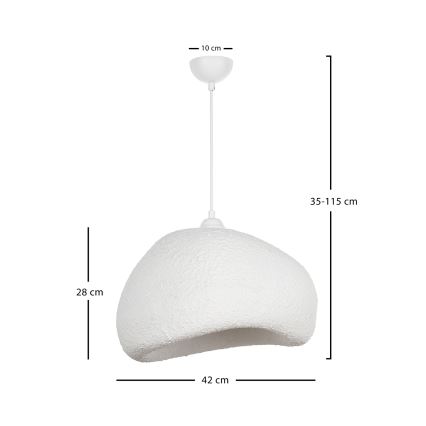 Brilagi - Pendente em cabo WABI SABI 1xE27/40W/230V Ø 42 cm branco