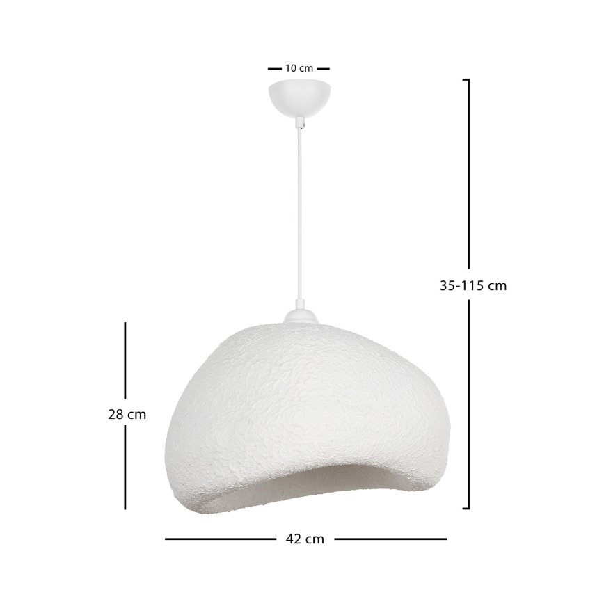 Brilagi - Pendente em cabo WABI SABI 1xE27/40W/230V Ø 42 cm branco