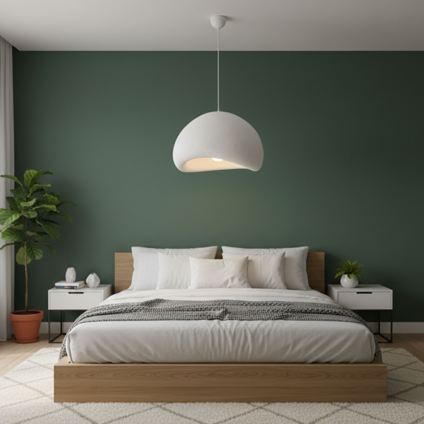 Brilagi - Pendente em cabo WABI SABI 1xE27/40W/230V Ø 50 cm branco