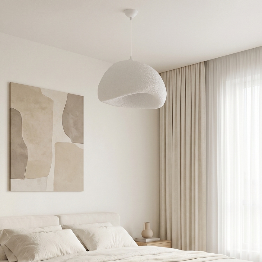 Brilagi - Pendente em cabo WABI SABI 1xE27/40W/230V Ø 50 cm branco
