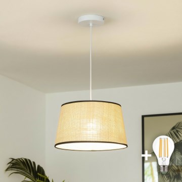 Brilagi - Pendente LED CERIA em cabo 1xE27/40W/230V Ø 35 cm, bege