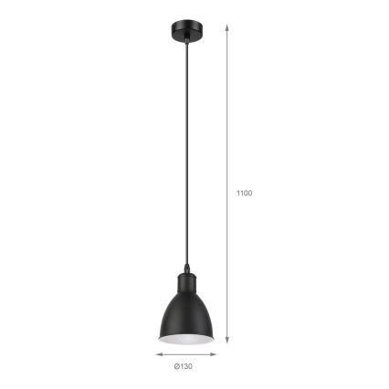 Brilagi - Pendente LED com cabo RIDDY 1xE27/60W/230V preto