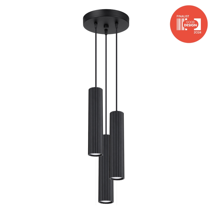 Brilagi - Pendente LED CRESTO com cabo 3xGU10/10W/230V, preto