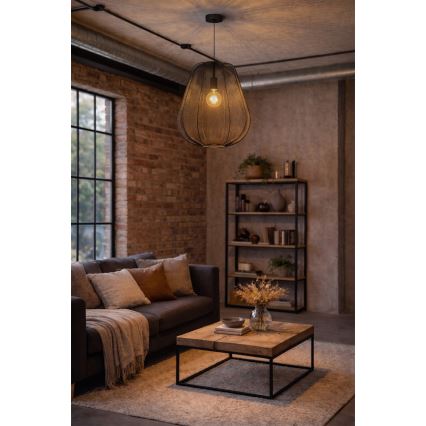 Brilagi - Pendente LED em cabo ARVEN 1xE27/8W/230V Ø 37 cm preto