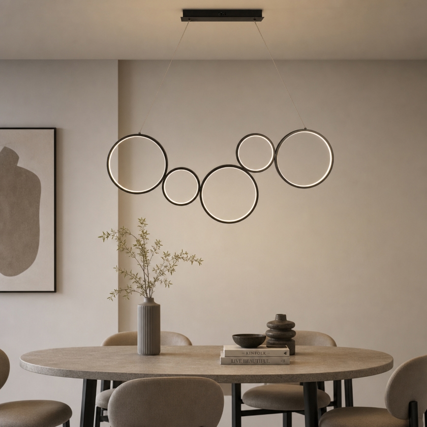 Brilagi - Pendente LED em cabo ECHO LED/60W/230V 4000K 100 cm preto