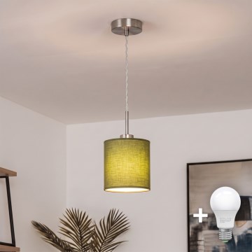 Brilagi - Pendente LED em cabo NUBILA 1xE27/60W/230V Ø 14 cm, verde