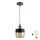 Brilagi - Pendente LED em cabo RETRO GLASS 1xE27/60W/230V diâmetro 14 cm cobre/bege fumê/preto