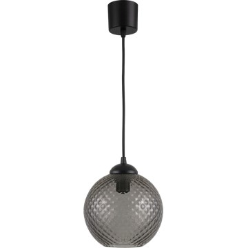 Brilagi - Pendente LED em cabo RETRO GLASS 1xE27/60W/230V Ø 18 cm preto/cinzento fumado