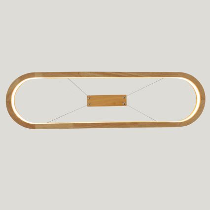 Brilagi - Pendente LED em cabo UMEA WOOD LED/30W/230V 70x20 cm madeira de seringueira