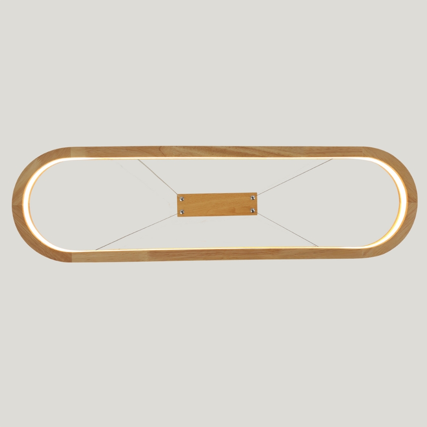 Brilagi - Pendente LED em cabo UMEA WOOD LED/30W/230V 70x20 cm madeira de seringueira