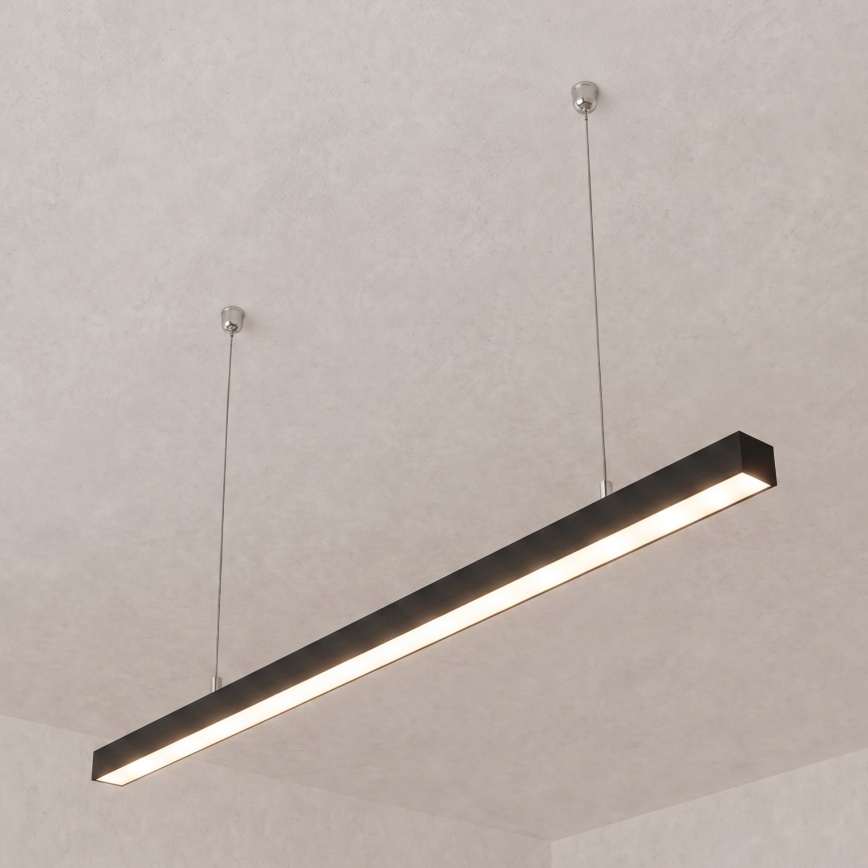 Brilagi - Luminária pendente FULLDAY LED/30/40/50W/230V 2700/4000/6000K 150 cm preta