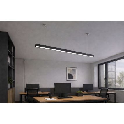 Brilagi - Luminária pendente FULLDAY LED/30/40/50W/230V 2700/4000/6000K 150 cm preta