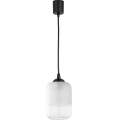Brilagi - Pendente LED suspenso por cabo RETRO GLASS 1xE27/60W/230V Ø 14 cm preto/branco